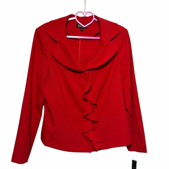 Emily Red Skirt Suit | 2-Piece Jacket & Skirt | Size 14 | NWT - Picture 2 of 10